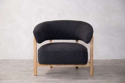 belfry boucle side chair neutral front view